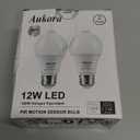 Aukora Motion Sensor Light Bulbs, 12W (100-Watt Equivalent) E26 Motion Activated Dusk to Dawn Security Bulb Outdoor/Indoor for Front Door Porch Garage Basement Hallway Closet(Cold White 2 Pack)