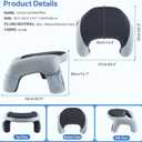 Lap Desk Pillow, Ergonomic Curved Memory Foam Lap Desk, Cup Holder & Phone Pocket, Breathable Non‑Slip for Bed Couch, for Gaming Reading, Gamer Gift (Accents)