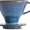Aroplor Ceramic Coffee Dripper Filter 60Angle Tapered Hand Brew Pour Over Coffee Maker Set Reusable Porcelain Portable For Home Baristas