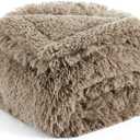 Bedsure Waterproof Dog Blankets for Small Dogs - Calming Cat Blanket for Couch Protector Washable, Long Faux Fur Pet Throw Blanket for Puppy, Reversible Furniture Protection, 25"x35", Brown