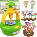 2 x Plunack Fabric Bouquet Craft Kits for Kids Age 4-8, Flower Bouquet Toys DIY Flowers Making Kit for Girls Flower Press Set Arts & Crafts Toys Educational Christmas Birthday Gift for Girls 3+ Year Old (Green)