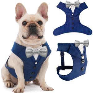 AVERYDAY Dog Tuxedo for Wedding Outfit, Dog Suit and Tie Costumes for Birthday, Halloween, Cosplay, Christmas Party, Pet Formal Wear with Bowtie, Tux for Medium Large Dogs, Bulldog, Labrador, Husky (M (Chest 18.9-25.6 in))