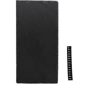 Slate Tiles for Reptiles, Food Bowl Dish Feeding Slate Tortoise Habitat Accessories for Reptiles Tank (30 x 15 cm)