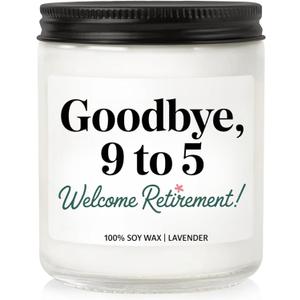 Men Women Retirement Gifts - Farewell Gift for Colleagues, Lavender Scented Candle for Women, Men, Friends, Colleagues, Teachers, Fun Retirement Candle (Style 9)