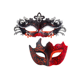 2025 Masquerade Masks for Couples, Shiny Rhinestone Metal Filigree Venetian Mask & Mens Venetian Mask for Mardi Gras 2025 Masquerade Masks for Couples, Shiny Rhinestone Metal Filigree Venetian Mask & Mens Venetian Mask for Mardi Gras