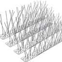 PANGCH Bird Spikes,Stainless Steel Bird Spikes Metal Bird Spikes Fence Spikes Easy to Install - 5 Strips 4.1 Feet Coverage
