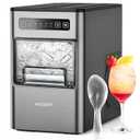 HiCOZY Ice Maker Countertop,Ice in 6 Mins, 24 lbs/Day, Portable & Compact Gift with Self-Cleaning,for Apartment/Under Cabinet/Kitchen/Office/Camping/RV/Home Bar（Light Black）