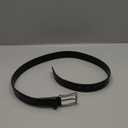 Perry Ellis Men's Timothy Leather Belt with Stitched Edges, Silver Prong Buckle, 1.5" Width) (32, Black)