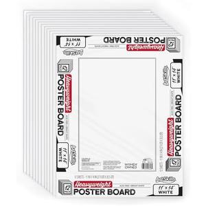ArtSkills 11” x 14” Poster Board, Heavyweight White Poster Boards for Vision Boards, School Projects, Presentations, Arts and Crafts, 12-Pack