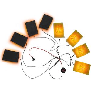 8-in-1 Cloth Heating Pads, 3 Gear USB Charged Winter Electric Cloth Heater for Outdoor Skating, Hiking, Biking & Running, 25 -45 (77 -113 )