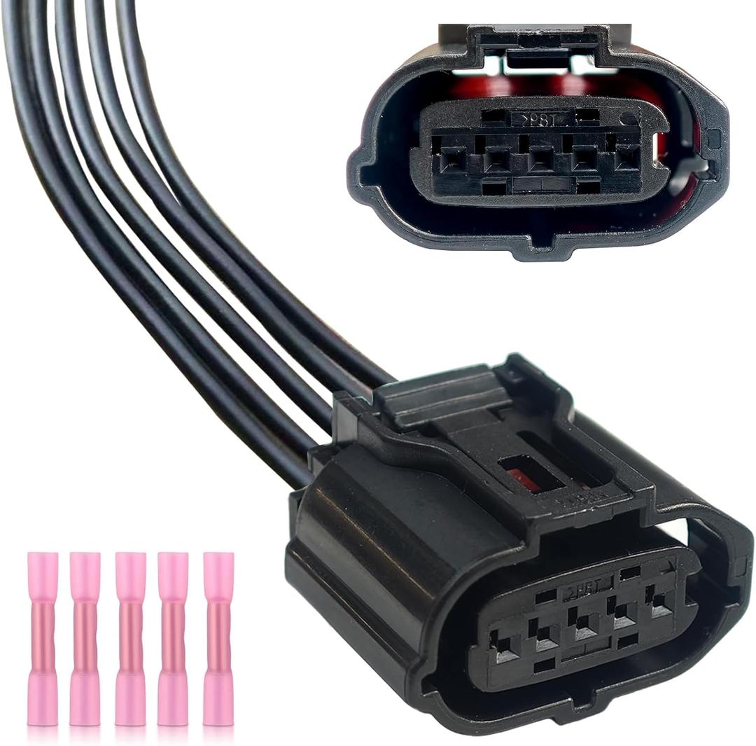 Mass Air Flow Sensor Female Connector Plug Pigtail Harness 5 Pin - Compatible with Lexus Toyota Subaru Mazda Chevrolet Suzuki