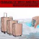 3PCS Clear PVC Luggage Cover Protectors Thicken Transparent Waterproof Suitcase for Travel Airplane 20"+24"+28"