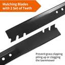 131-4547-03 Mulching Blade for Toro 22" Recycler, 2 Pack Mower Blades 108-9764-03 for Toro 22" Deck 20016 20017 20332 20071 20330C 20065 Recycler Mower, Replace for 104-8697-03