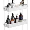 SOLEJAZZ Slim Rolling Storage Cart with Wheels 4 Tier Skinny Bathroom Storage Organizer Narrow Shelf Unit Thin Laundry Room Utility Cart for Bedside Kitchen Office Next to Fridge Small Places, White