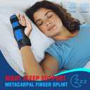 FEATOL Boxer Finger Splint Metacarpal Splint Brace, Adjustable Pinky Hand Brace For Women Men, Pain Relief For Boxer Fractures, Broken Ring Finger, Tendonitis, Right Hand,Medium/Large