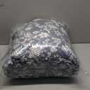 Quilt Set King Size, Oxford Blue Floral Quilt Sets, Reversible Bedspread Lightweight and Breathable for All Seasons, Soft Quilted Bedspread with 2 Pillow Shams