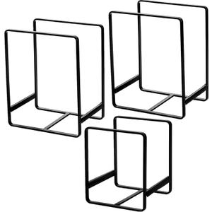 3 Pack Metal Dish Organizer, Space Saving Plate Organizers for Cabinet, Kitchen Cabinet Dish Drying Racks Organizer for Plates, Pots and Pans