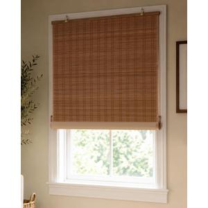 LazBlinds Blackout Bamboo Roller Shades, 28" x 72", Ceylon Light Russet