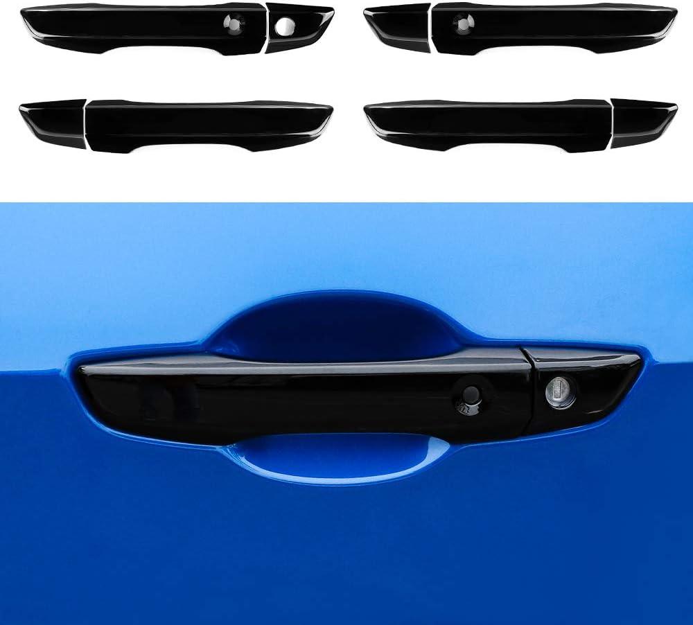 Thenice for 10th Gen Civic Accessories Door Handle Cover Exterior Decoration Compatible with Honda Civic 2021 2020 2019 2018 2017 2016 with Smart Auto Lock Holes -Black