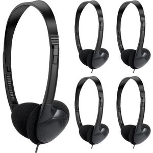 Kids Headphones Bulk 30 Pack for School Students Children Teen Boys Girls, Wholesale Headphones for Classroom Earphones (Black)