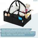 Mr. Pen- Baby Diaper Caddy Organizer, Black, Medium, Nursery Storage Bin and Car Organizer for Diapers and Baby Wipes