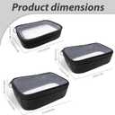 Clear TSA Approved Toiletry Bag - 3 Pack Travel Cosmetic Bag with Makeup Brush Bag Portable Travel Essential Organizer for Women Transparent Waterproof Cosmetic Storage Case Airline Compliant