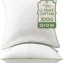 Ashler Co. Pillow White 2 Pack, 12x12 Inches