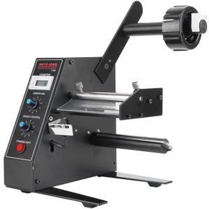 Automatic Label Dispenser, Automatic Label Separator, Automatic Label Stripper 110V Speed Adjustable Electric Label Machine Auto Counting 0-999999 for Label Width 4-140mm