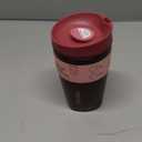 Owala SmoothSip Slider Stainless Steel Insulated Travel Mug with handle, 100% Leak Proof, For Hot and Cold Drinks, Travel Friendly with Sliding Lock Lid, 12oz, BPA Free, Leak Proof, Black Cherry