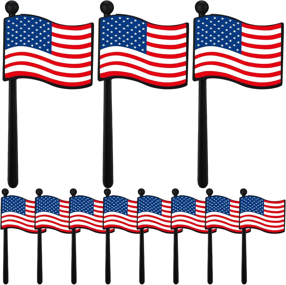 8Pcs American Flag Noise Makers for Indoor Outdoor Celebration 3.6x7.7 Inches 8Pcs American Flag Noise Makers for Indoor Outdoor Celebration 3.6x7.7 Inches