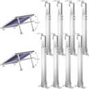 Zonon 8 Pcs Adjustable Solar Panel Tilt Mount Brackets Aluminum Alloy Solar Panel Mounting Supports up to 100 200 300 400 Watt for Flat Surface Roof RV Boat Off-Grid