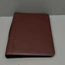 STYLIO Zipper Portfolio Binder with Carrying Handle | Removable 3-Ring Binder (1") w/Clipboard Padfolio | Organizer for Documents, iPad, Tablet, Phone, Notebook| Business Leather Folder for Men Women (21.5" x 13.5" (opened up), Tan)