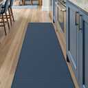 DEXI Kitchen Floor Mats Cushioned Anti Fatigue,17x59, Standing Runner Rug Waterproof, Comfort Memory Foam Padded for Front Sink Laundry, Navy (Dark Blue)