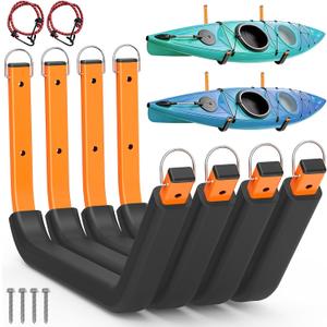 Large Kayak Storage Rack, 26 Inch Wall Mount Canoe Hanger, 4Pack