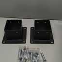 44"(Actual3.53.5inch) Post Stainless Steel Flange Anchor Base with Screws for Deck Railing, Black Finish (2 Pack)