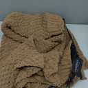 EVERGRACEHOME Chunky Chenille Knit Throw Blanket for Couch, Soft Luxurious Moss Stitch Blankets for Bed, Cozy Decorative Farmhouse Knitted Throws for Sofa, Camel Brown, 50" x 60"