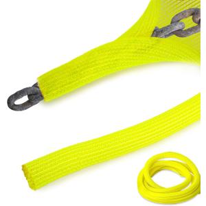 10 Ft High Visibility Chain Cover Kit High Visibility Yellow Cover Safety Barrier Cover for Both Indoor and Outdoor Environment (Yellow)