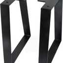 12 Inch Trapezoid Table Legs Black, DIY Furniture Metal Legs for Coffee Table, Bench Stool Cabinet Furniture Feet - Set of 2