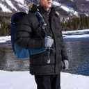 Men's Long Winter Coats Warm Water Resistant Puffy Hooded Windbreaker Insulated Thicken Jackets with Hood (Black, XXXL)