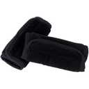 COOLBEBE Car Seat Straps Shoulder Pads for Baby Kids, Super Soft Seat Belt Covers for All Car Seats/Pushchair/Stroller/High Chair (Small (Pack of 1), Black)