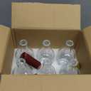 Mfacoy Set of 6 Glass Bottles, 12 oz Clear Liquor Bottles, Heavy Base Glass Bottle with T-Top Cap, Vodka Bottle for Wine Beverages Drinks Oil Vinegar Kombucha Beer with Cork Stopper Airtight Lid