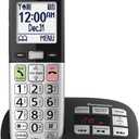 Panasonic Cordless Phone, Easy to Use with Large Display and Big Buttons, Flashing Favorites Key, Built in Flashlight, Call Block, Volume Boost, Talking Caller ID, 1 Cordless Handset - KX-TGU430B (Black)
