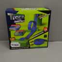 KETIEE Flex Tracks 16Ft for Kids: Flexible Race Car Ramp Track with 4 Small Racecars and 8 Suction Cups Compatible with Diecast 1/64th Cars, Rolls Up Portable Racetrack for Ages 3 & Up (Blue)