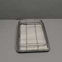 Air Fryer Basket for Oven, Air Fryer Basket and Stainless Steel Baking Tray Pant Oven Air Fryer Pan Rack for Cooking Baking Dishwasher and Broiling (13.1" * 8.8" & 12.8" * 9.6")