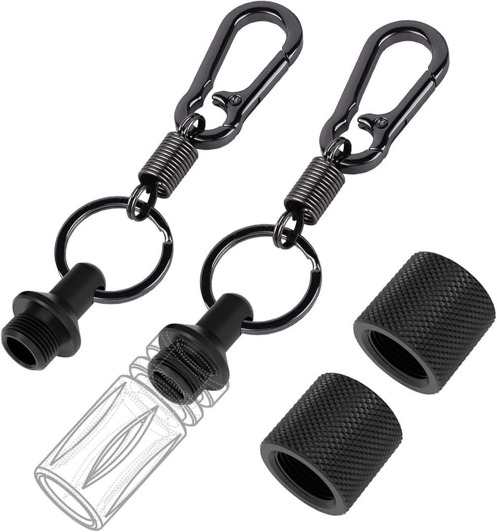 Thread Protector 1/2 x 28 UNEF, or 5/8 x 24 UNEF with Key Chain Storage Tools, CNC Machined