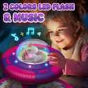 Flooyes Unicorn Sit and Spin Toys for Toddlers Girls 2 Years Old, Christmas Birthday Gifts for 1 2 3 4, with LED and Music, 360 Spin, Medium/Standard