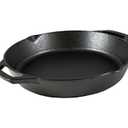 Lodge 10.25 Inch Pre-Seasoned Cast Iron Skillet - Dual Assist Handles - Use in the Oven, on the Stove, on the Grill, or Over a Campfire - Black