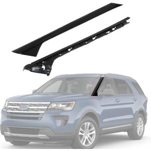 CARMOCAR A-Pillar Front Molding Windshield Trim Left Outer & Inner Replacement for 2011-2019 Ford Explorer 926-450 BB5Z7803136AA BB5Z-7803136-AB BB5Z7803136BA BB5Z7803144AA(Driver Side) (Outer & Inner(Left))