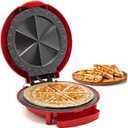 Elite Gourmet EQD-118 Electric Non-Stick 11" Quesadilla Maker, Easy-Slice 6-Wedge, Grilled Cheese Corn Flour Tortilla Snacks, Red