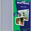 Inkjet Photo Paper 8.5x11 Inches,Glossy 200 Sheets 70 lb/260 gsm Premium Thick Single Sided Heavyweight Photographic Paper for Inkjet Printer Instant Dry Professional Postcard Picture Use Dye Ink